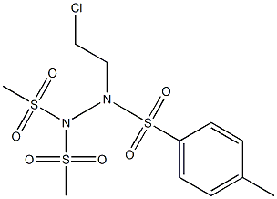 1-(2-Chloroethyl)-2,2-bis(methylsulfonyl)-1-(4-methylphenylsulfonyl)hydrazine Struktur