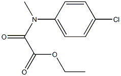 N-(4-クロロフェニル)-N-メチルオキサミド酸エチル 化学構造式