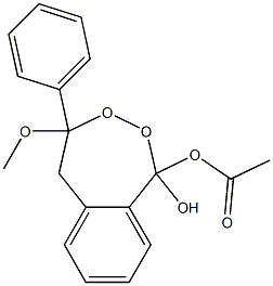 4-Methoxy-4-phenyl-4,5-dihydro-1H-2,3-benzodioxepin-1,1-diol 1-acetate 结构式