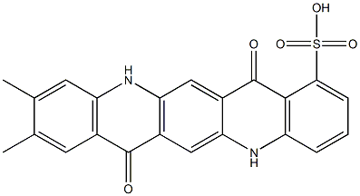 5,7,12,14-Tetrahydro-9,10-dimethyl-7,14-dioxoquino[2,3-b]acridine-1-sulfonic acid Struktur