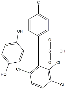 (4-Chlorophenyl)(2,3,6-trichlorophenyl)(2,5-dihydroxyphenyl)methanesulfonic acid Struktur