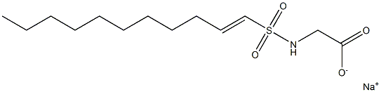 N-(1-Undecenylsulfonyl)glycine sodium salt 结构式