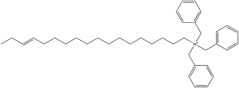 (15-オクタデセニル)トリベンジルアミニウム 化学構造式