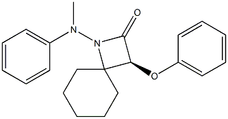 (3S)-1-[Methyl(phenyl)amino]-3-phenoxy-1-azaspiro[3.5]nonan-2-one Struktur