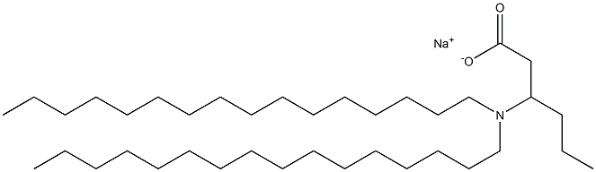 3-(Dihexadecylamino)hexanoic acid sodium salt Structure