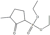 3-Methyl-2-oxocyclopentylphosphonic acid diethyl ester Struktur