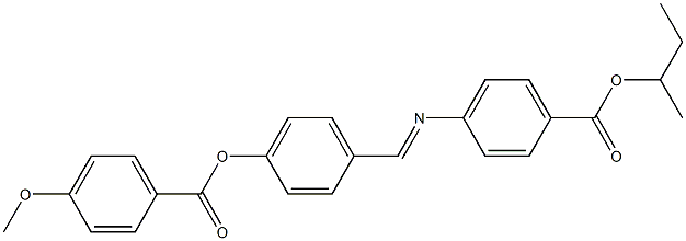 4-[4-(4-Methoxybenzoyloxy)benzylideneamino]benzoic acid (1-methylpropyl) ester,,结构式