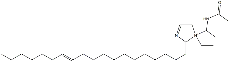 1-[1-(Acetylamino)ethyl]-1-ethyl-2-(12-nonadecenyl)-3-imidazoline-1-ium Struktur