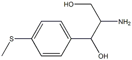 2-アミノ-1-[p-(メチルチオ)フェニル]-1,3-プロパンジオール 化学構造式