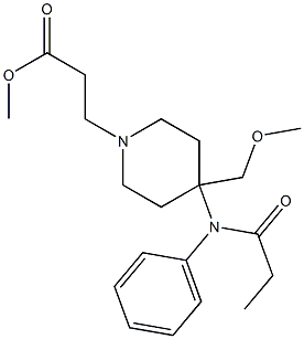 4-Methoxymethyl-4-(N-phenyl-N-propanoylamino)piperidine-1-propionic acid methyl ester 结构式