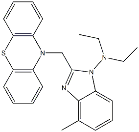 1-(Diethylamino)methyl-2-(10H-phenothiazin-10-ylmethyl)-1H-benzimidazole Structure