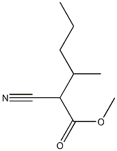 2-Cyano-3-methylhexanoic acid methyl ester Struktur