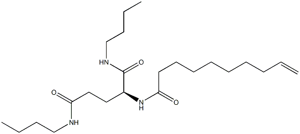 N2-(9-デセノイル)-N1,N5-ジブチルグルタミンアミド 化学構造式