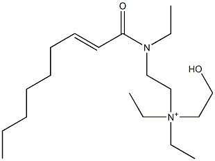 2-[N-Ethyl-N-(2-nonenoyl)amino]-N,N-diethyl-N-(2-hydroxyethyl)ethanaminium 结构式