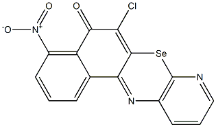 6-Chloro-4-nitro-7-selena-8,12-diazabenz[a]anthracen-5(7H)-one,,结构式