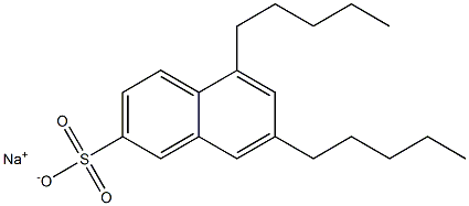 5,7-ジペンチル-2-ナフタレンスルホン酸ナトリウム 化学構造式