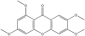 2,3,6,8-Tetramethoxy-9H-xanthen-9-one Structure