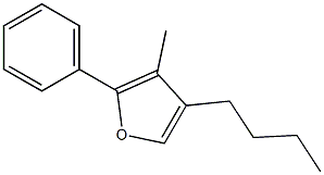 3-Methyl-2-phenyl-4-butylfuran Struktur