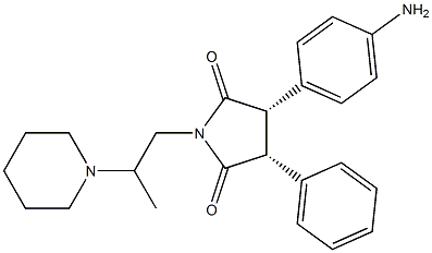 (3S,4R)-3-(4-Aminophenyl)-4-phenyl-1-(2-piperidinopropyl)pyrrolidine-2,5-dione Struktur