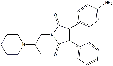 (3S,4R)-3-(4-Aminophenyl)-4-phenyl-1-(2-piperidinopropyl)pyrrolidine-2,5-dione Structure