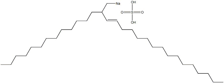 Sulfuric acid 2-tridecyl-3-octadecenyl=sodium ester salt