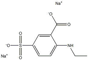 N-Ethyl-5-sulfoanthanilic acid disodium salt Structure