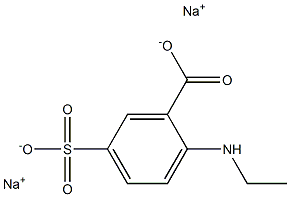 N-エチル-5-スルホアントラニル酸ジナトリウム 化学構造式