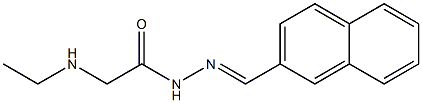 N-Ethylglycine N2-(2-naphtylmethylene) hydrazide Structure