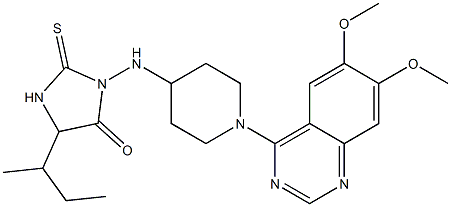 3-[1-(6,7-Dimethoxyquinazolin-4-yl)piperidin-4-yl]amino-5-(1-methylpropyl)-4-oxo-2-thioxo-imidazolidine|