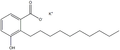 2-Decyl-3-hydroxybenzoic acid potassium salt,,结构式