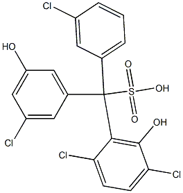 (3-Chlorophenyl)(3-chloro-5-hydroxyphenyl)(2,5-dichloro-6-hydroxyphenyl)methanesulfonic acid|