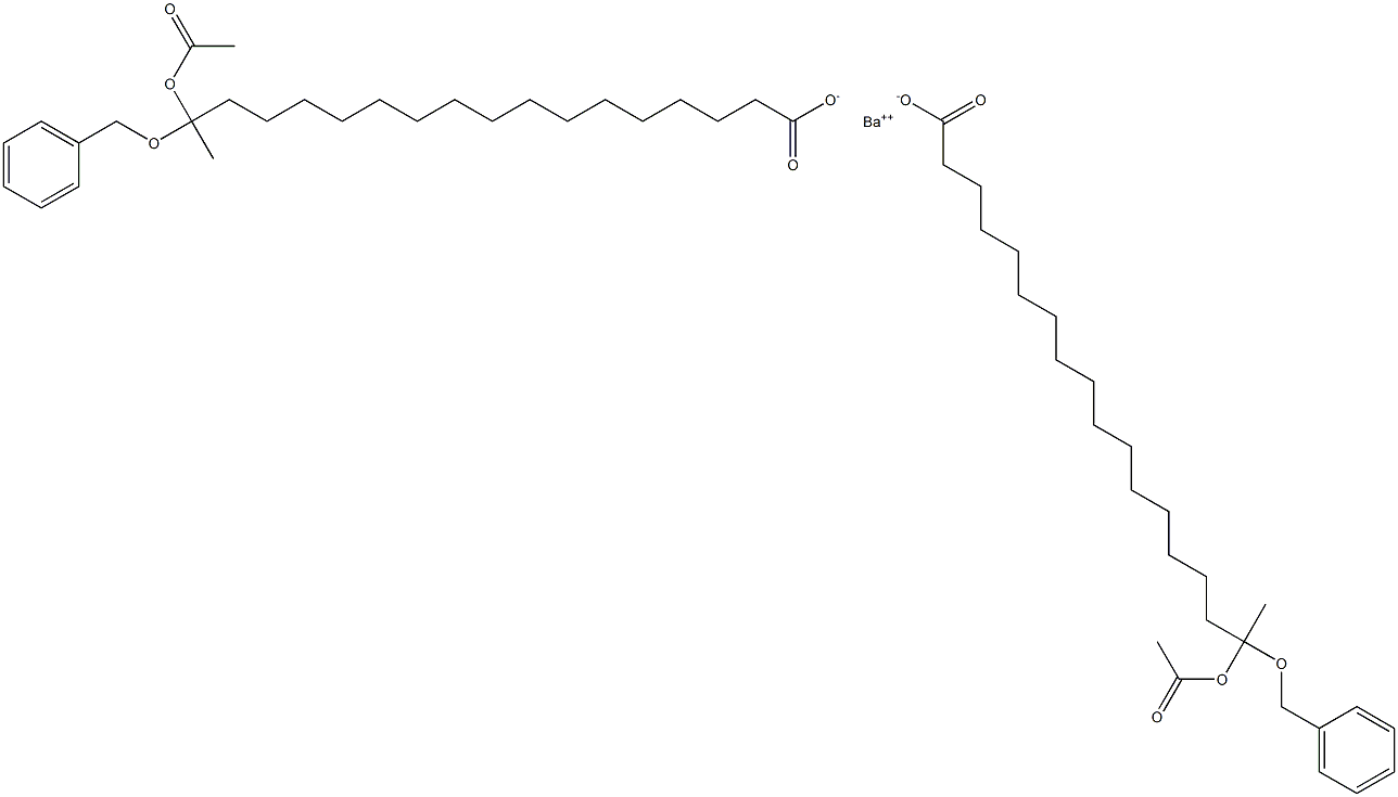 ビス(17-ベンジルオキシ-17-アセチルオキシステアリン酸)バリウム 化学構造式