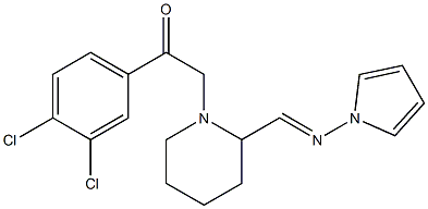 1-[(3,4-ジクロロフェニル)アセチル]-2-(ピロリジン-1-イルメチル)ピペリジン 化学構造式