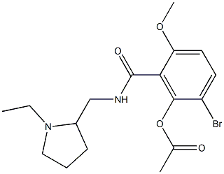 N-[(1-Ethyl-2-pyrrolidinyl)methyl]-2-methoxy-6-acetoxy-5-bromobenzamide