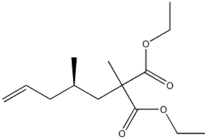 (-)-2-Methyl-2-[(R)-2-methyl-4-pentenyl]malonic acid diethyl ester Struktur