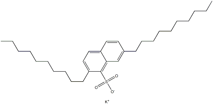 2,7-Didecyl-1-naphthalenesulfonic acid potassium salt Structure