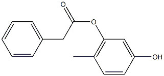 フェニル酢酸3-ヒドロキシ-6-メチルフェニル 化学構造式