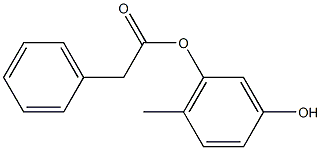 Phenylacetic acid 3-hydroxy-6-methylphenyl ester 结构式