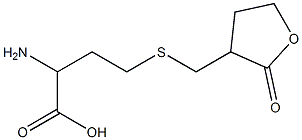 2-Amino-4-[[[(2-oxotetrahydrofuran)-3-yl]methyl]thio]butanoic acid Structure