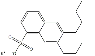 6,7-Dibutyl-1-naphthalenesulfonic acid potassium salt Struktur
