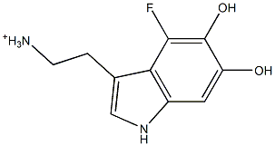 2-(4-Fluoro-5,6-dihydroxy-1H-indol-3-yl)ethanaminium