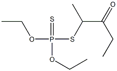 Dithiophosphoric acid O,O-diethyl S-(3-oxopentan-2-yl) ester Struktur