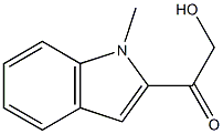2-ヒドロキシ-1-(1-メチル-1H-インドール-2-イル)エタノン 化学構造式