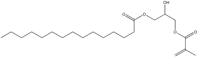 1,2,3-プロパントリオール1-メタクリラート3-ペンタデカノアート 化学構造式