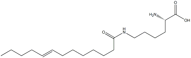 N6-(8-トリデセノイル)リシン 化学構造式