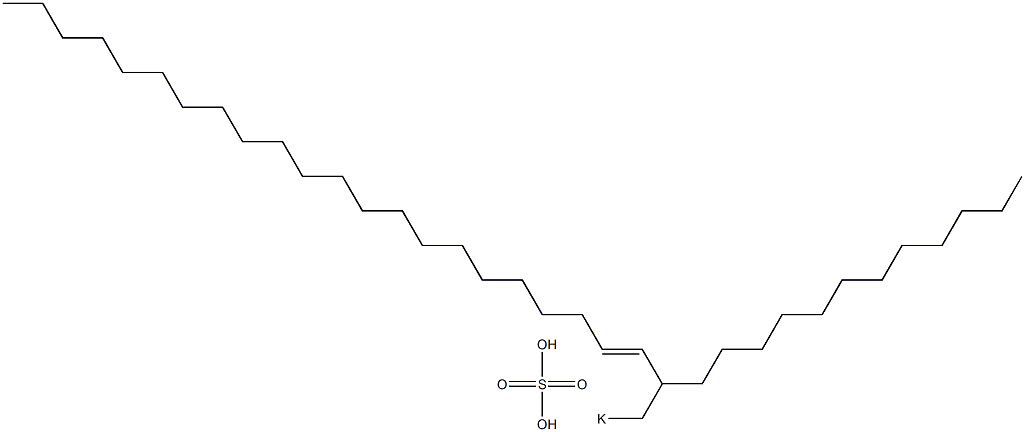 Sulfuric acid 2-dodecyl-3-tetracosenyl=potassium ester salt Struktur