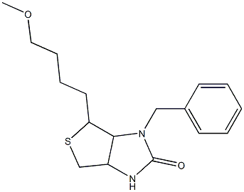 1-Benzyl-6-(4-methoxybutyl)hexahydro-1H-thieno[3,4-d]imidazol-2-one,,结构式
