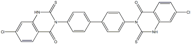 3,3'-(1,1'-Biphenyl-4,4'-diyl)bis[1,2-dihydro-7-chloro-2-thioxoquinazolin-4(3H)-one] Structure