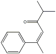 (Z)-5-メチル-2-フェニル-2-ヘキセン-4-オン 化学構造式