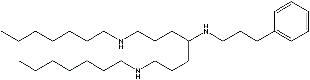 N,N''-Diheptyl-N'-(3-phenylpropyl)heptane-1,4,7-triamine Struktur